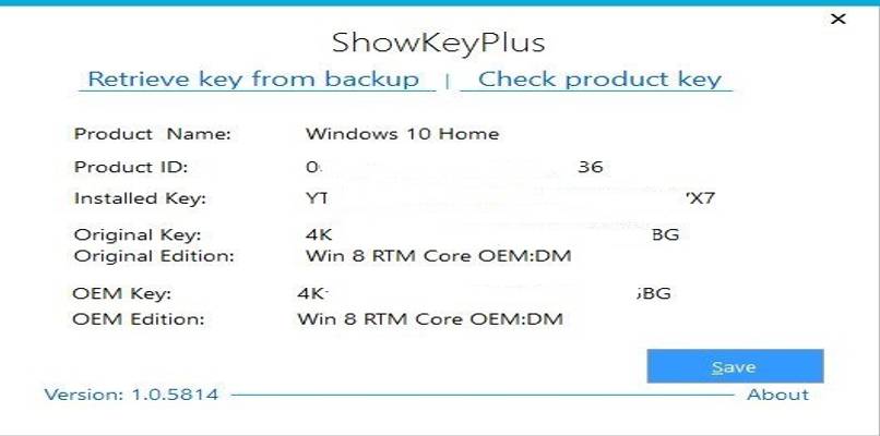 récupérer la clé windows showkeyplus